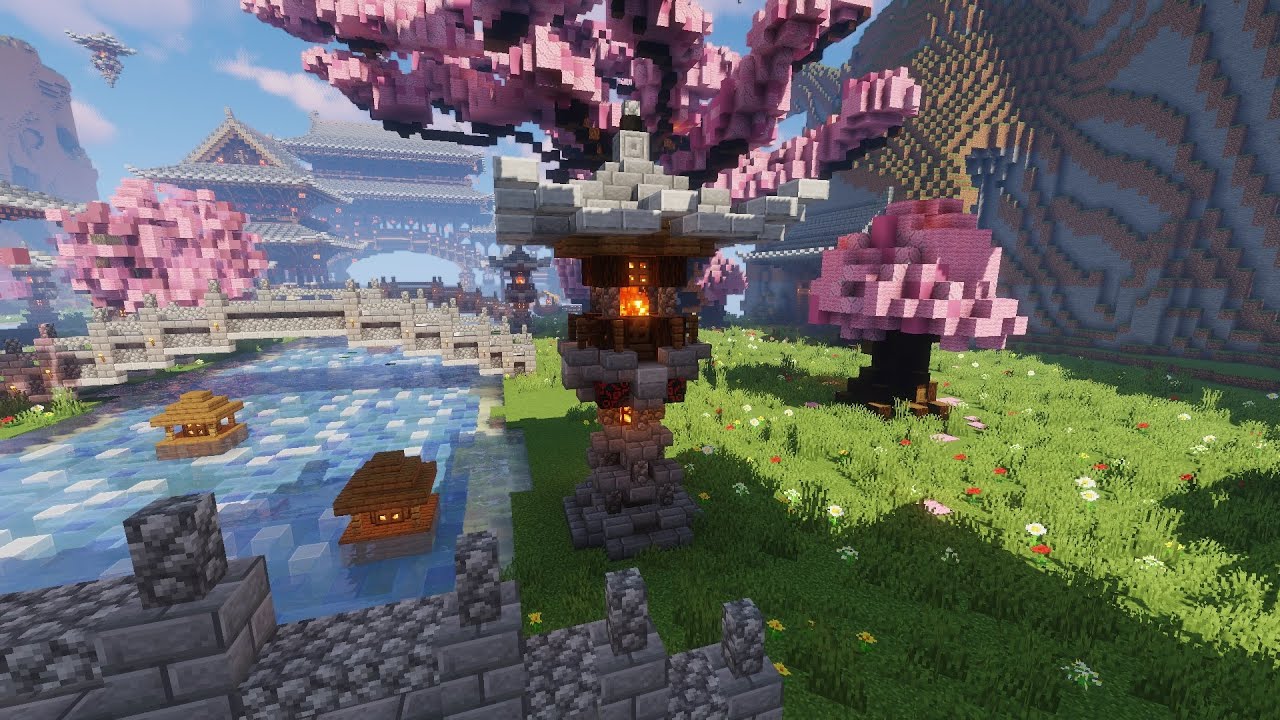 Minecraft 日式建築教學 - 石燈籠 (永夜燈)