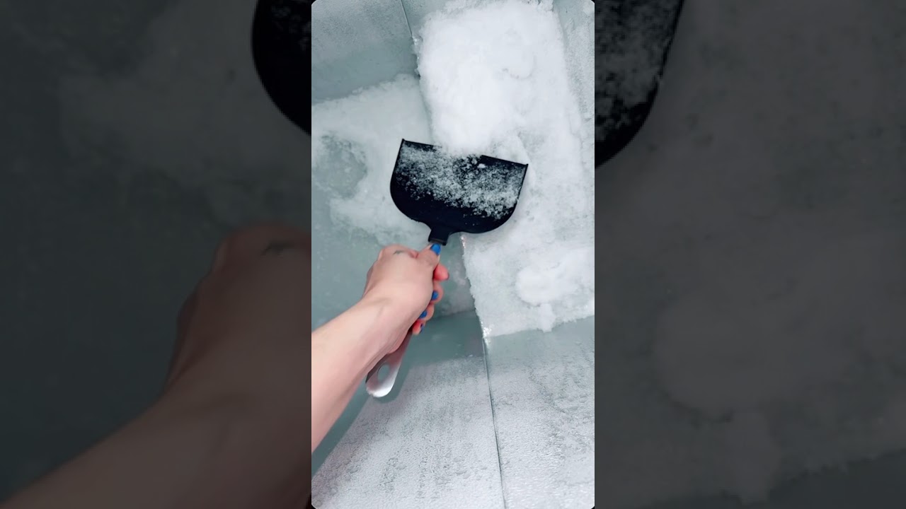 SAVING WHAT I CAN BEFORE REBUILDING #asmr #ice #freezerfrost #satisfying #asmrsounds #snow