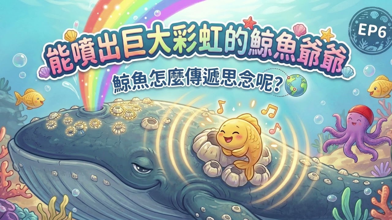 🐳 能噴出巨大彩虹的鯨魚爺爺【EP6】🌈 鯨魚爺爺如何傳遞思念到千萬公里以外?｜兒童睡前故事