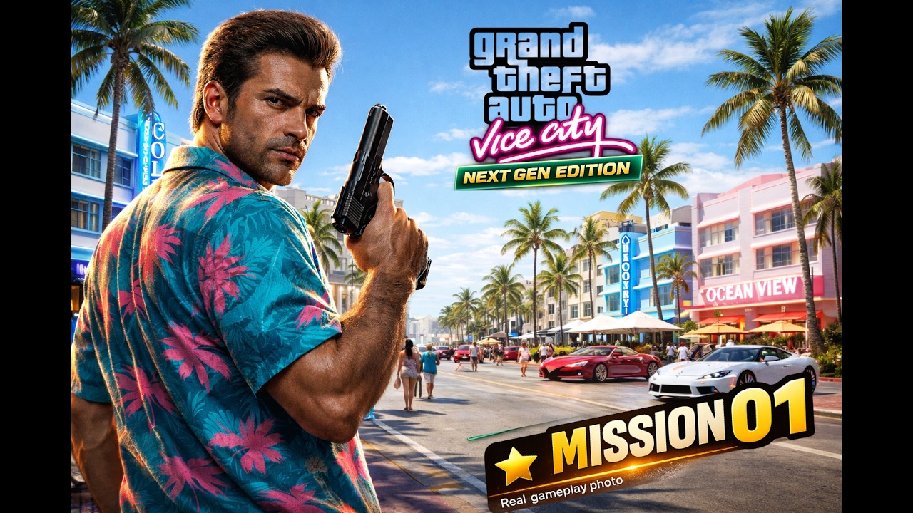 GTA_Vice_City_NextGen_Mission_01_Gameplay සුපිරි Graphics මොඩ් එක