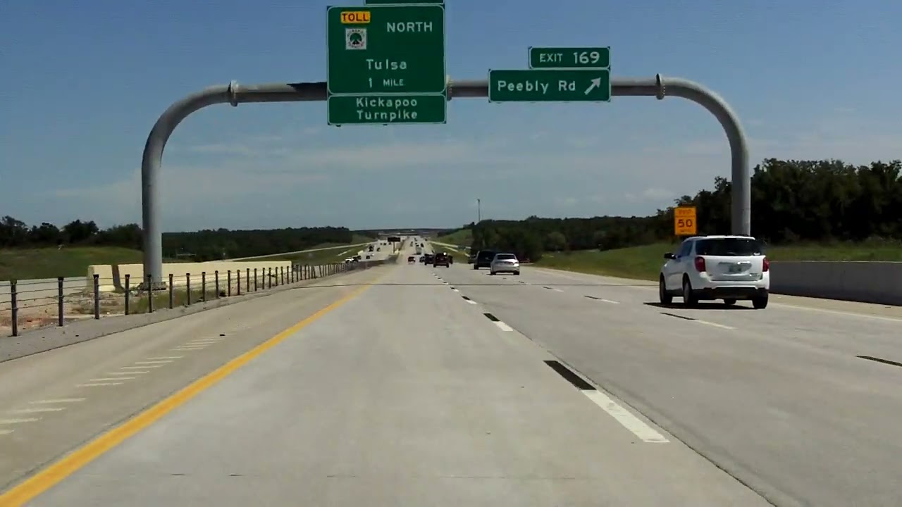 Interstate 40 - Oklahoma (Exits 165 to 172) eastbound