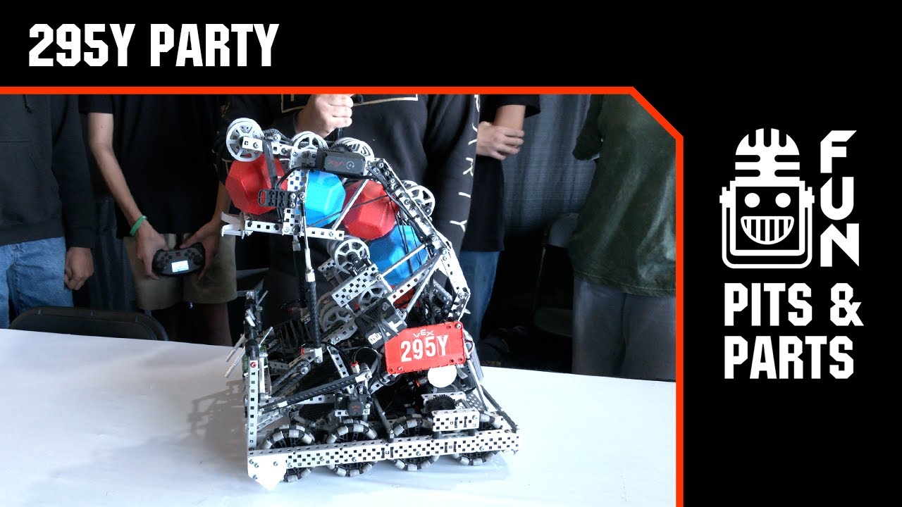 295Y PARTY | Pits & Parts | Push Back Robot #vexrobotics