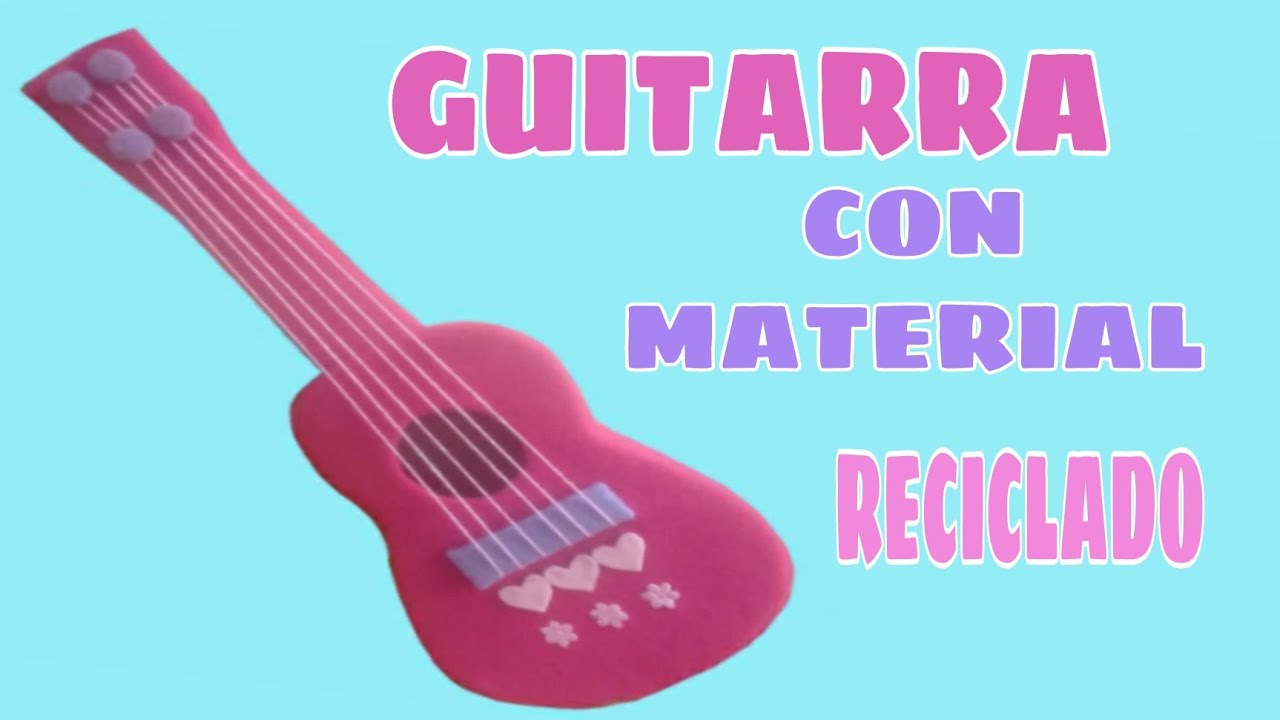 INSTRUMENTO MUSICAL RECICLADO, GUITARRA/RECYCLED MATERIAL MUSICAL INSTRUMENT/GUITARRA DE CARTÓN