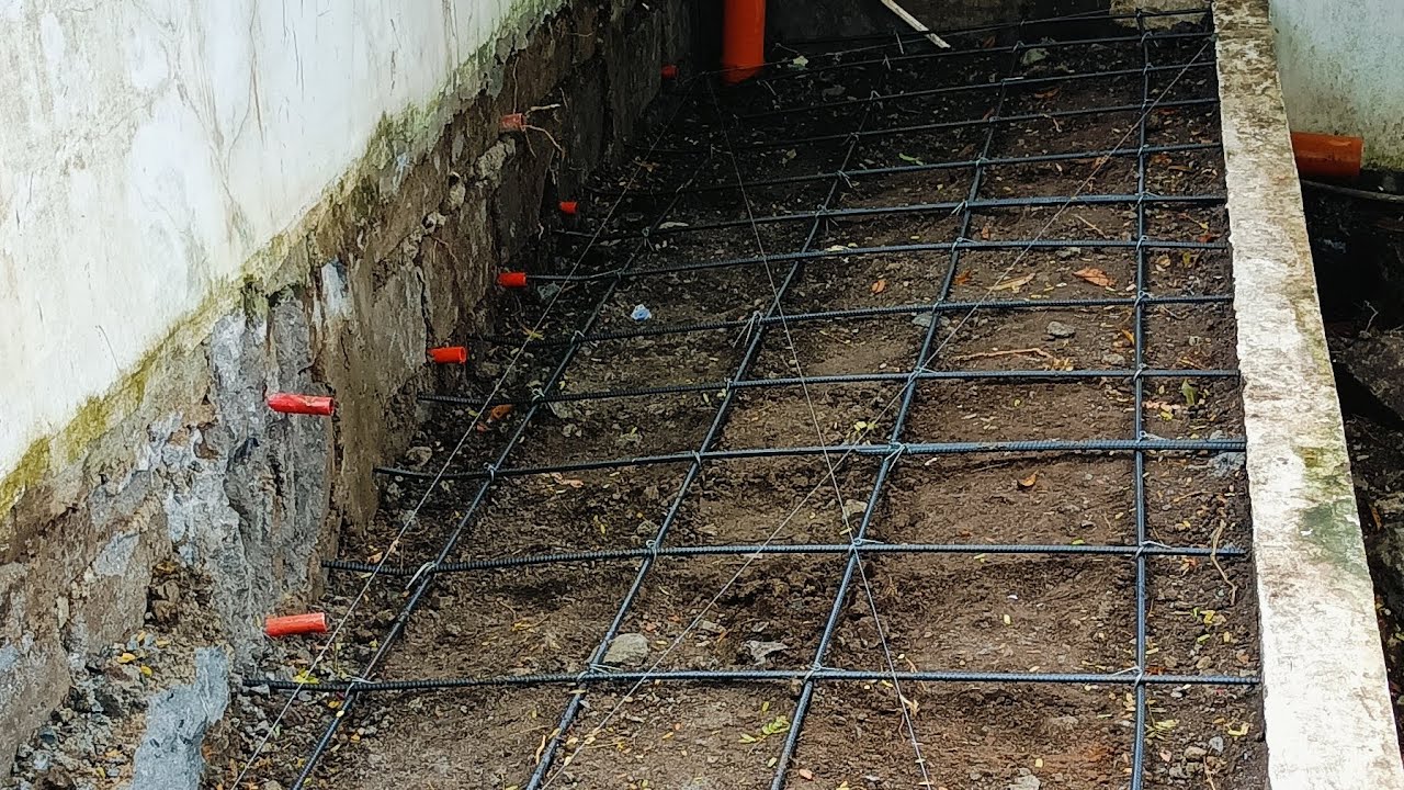How to install steel bars and finishing concrete pouring👍👍👍