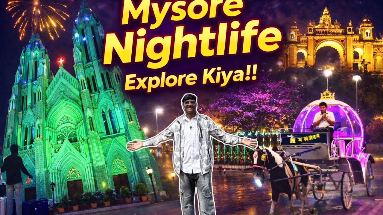 Yeh Hai Mysore Ki Nightlife 😍✨| Mysore palace light show 2026