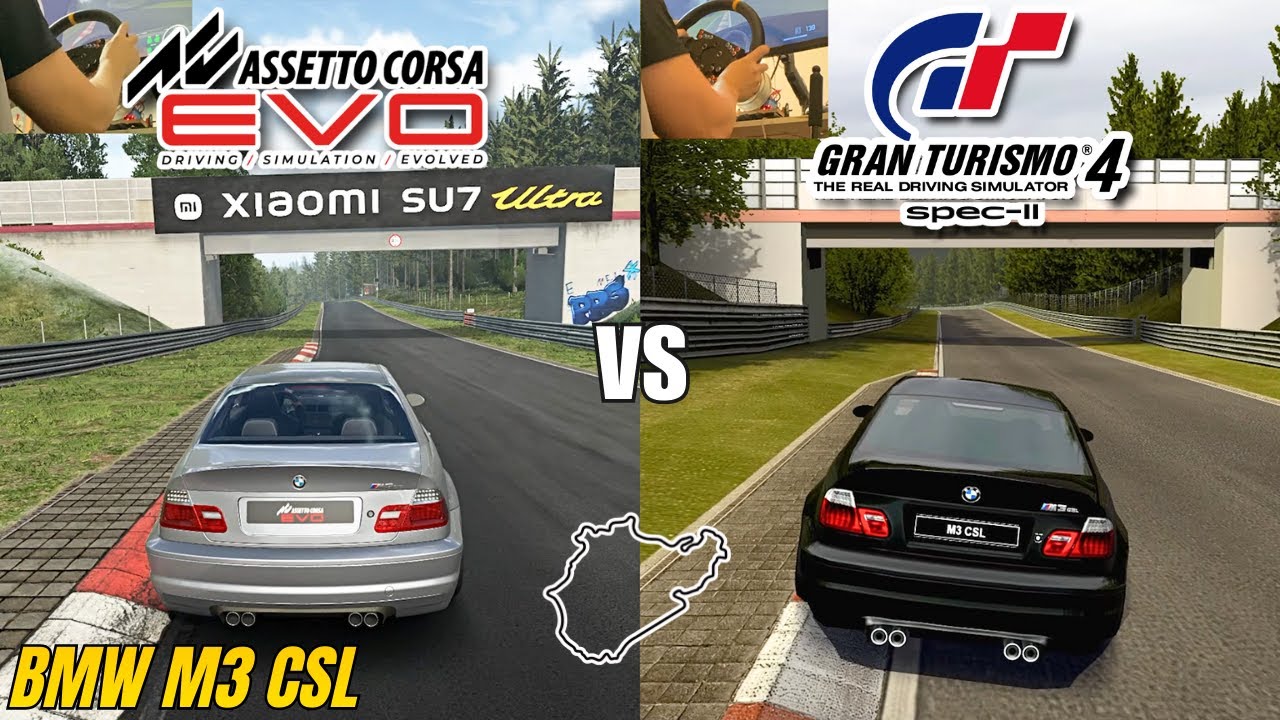 20 years apart! Assetto Corsa Evo vs Gran Turismo 4 Nürburgring BMW M3 CSL showcase