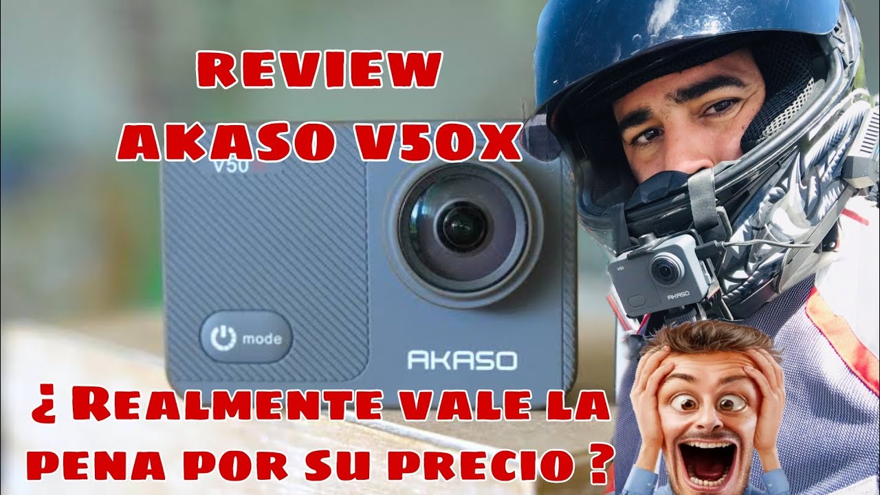 Review cámara Akaso v50x🔥 para motovlog con 4k y estabilizador😯😱