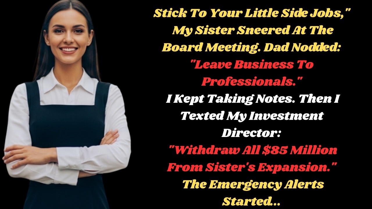 “Stick To Your Little Side Jobs,” My Sister Sneered At The Board Meeting. Dad Nodded: “Leave