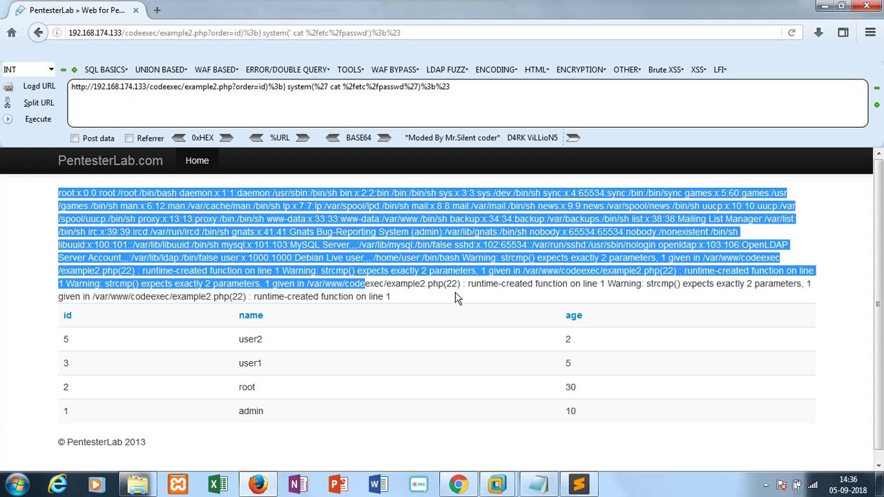 Web For Pentester Code Injection Example 2 Solution