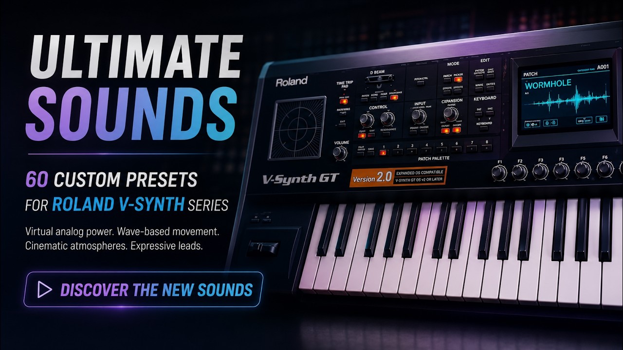 СЕРИЯ ROLAND V SYNTH ♫ 60 пользовательских звуков ► УЛЬТРАФИОЛЕТОВЫЕ ЗВУКИ