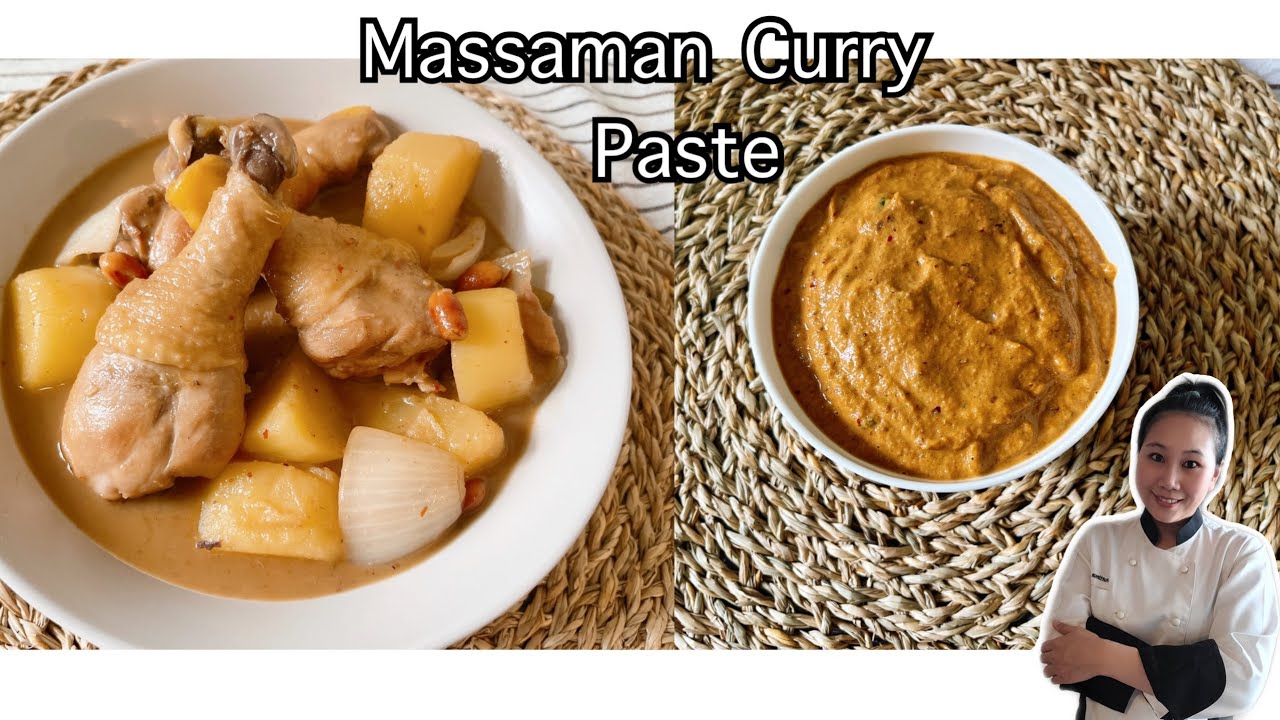 Massaman Curry Paste Recipe •How To Make Massaman Curry At Home |ThaiChef Food