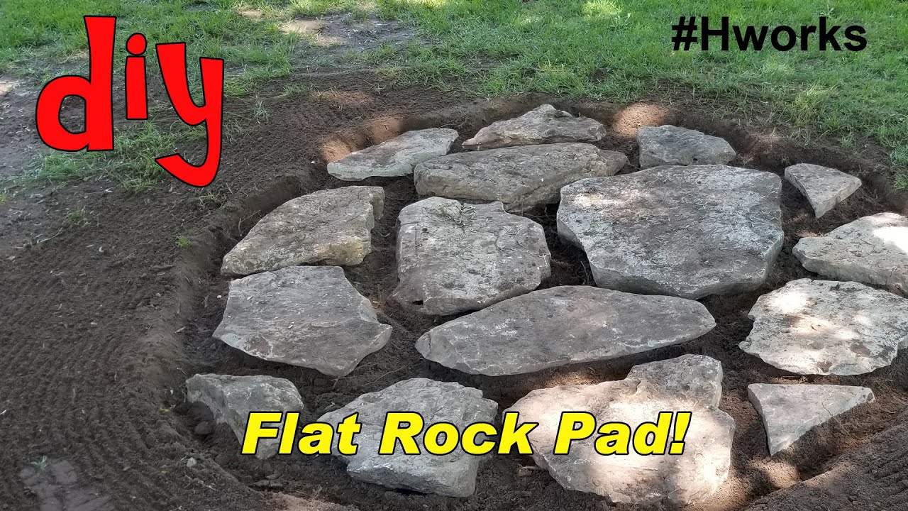 How we protected our lawn - In-ground Flat rock Pad Project