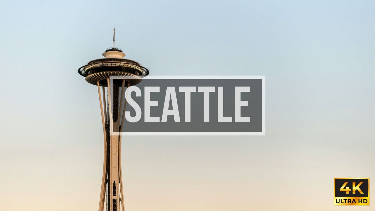 Seattle Drone Footage 4K | Aerial Views of Space Needle, Downtown & Puget Sound