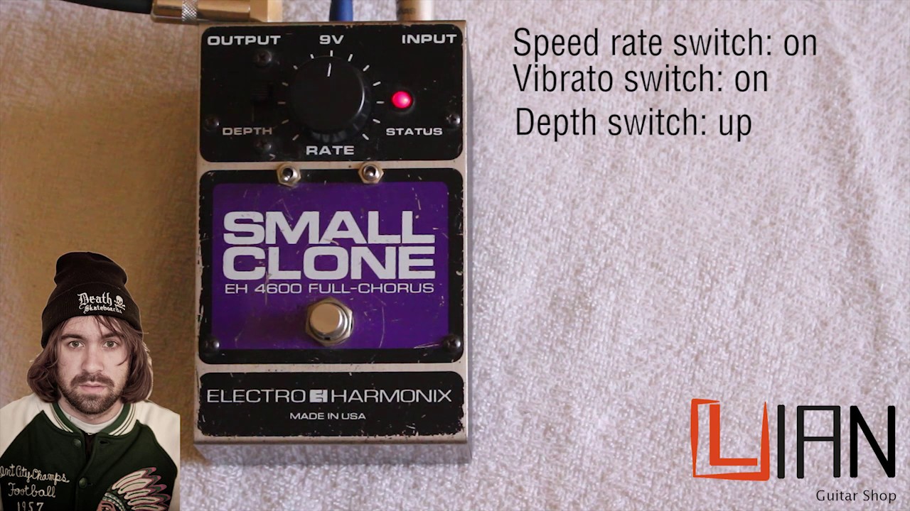 Small Clone with Speed rate and Vibrato mod - Electro Harmonix Demo/review