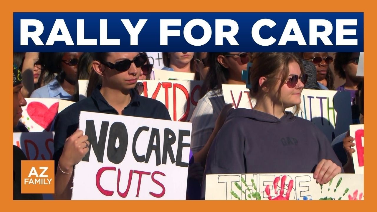 Families of kids losing access to autism therapy rally at Arizona State Capitol