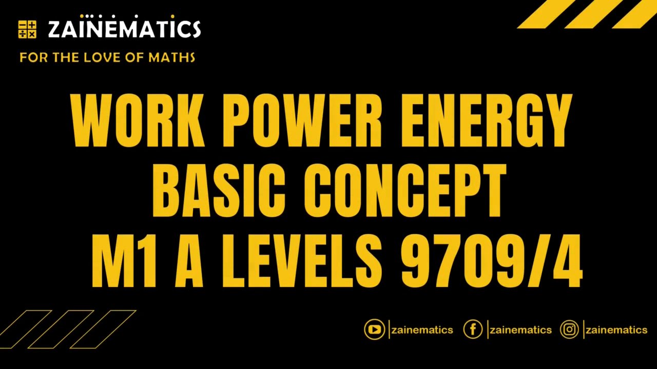 WORK POWER ENERGY BASIC CONCEPTS M1 A LEVEL 9709