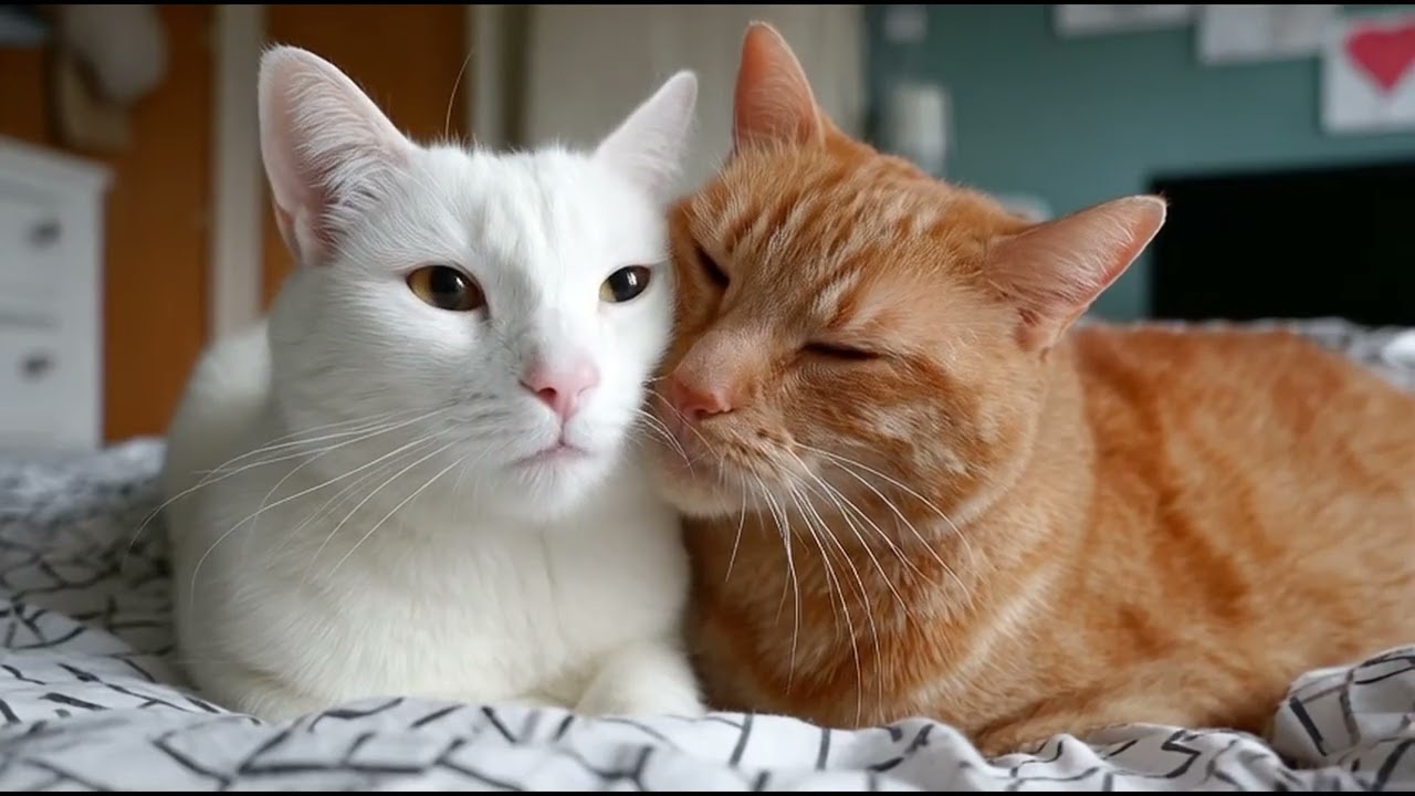 Playlist(cat purring) - Adorable Orange Cat Cuddles 😻