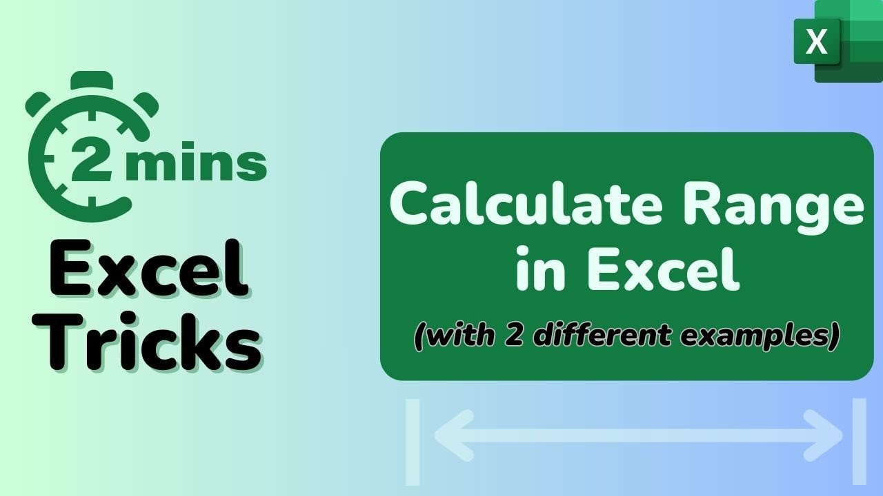 Calculate RANGE in Excel (with 2 examples)