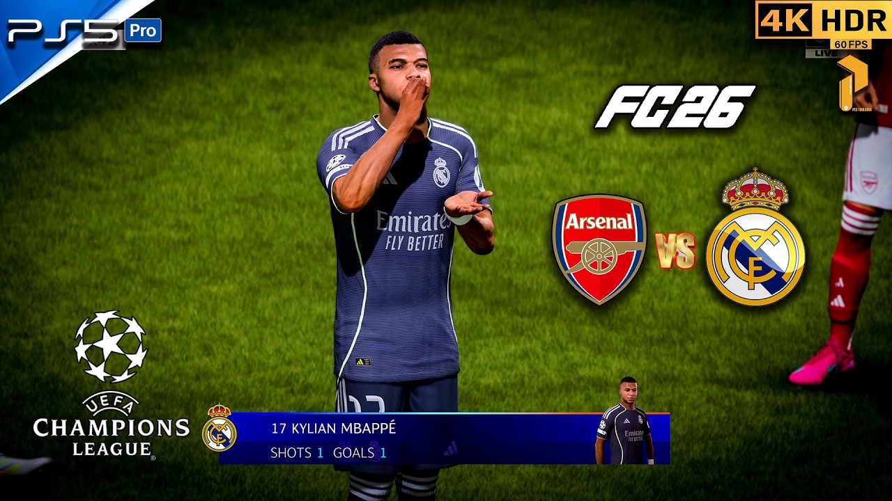 🎮 EA Sports FC 26 | PS5 4K HDR 🏆 UCL Final: 🔴 Arsenal F.C. vs ⚪ Real Madrid CF #fc26 #ps5 #4k #viral
