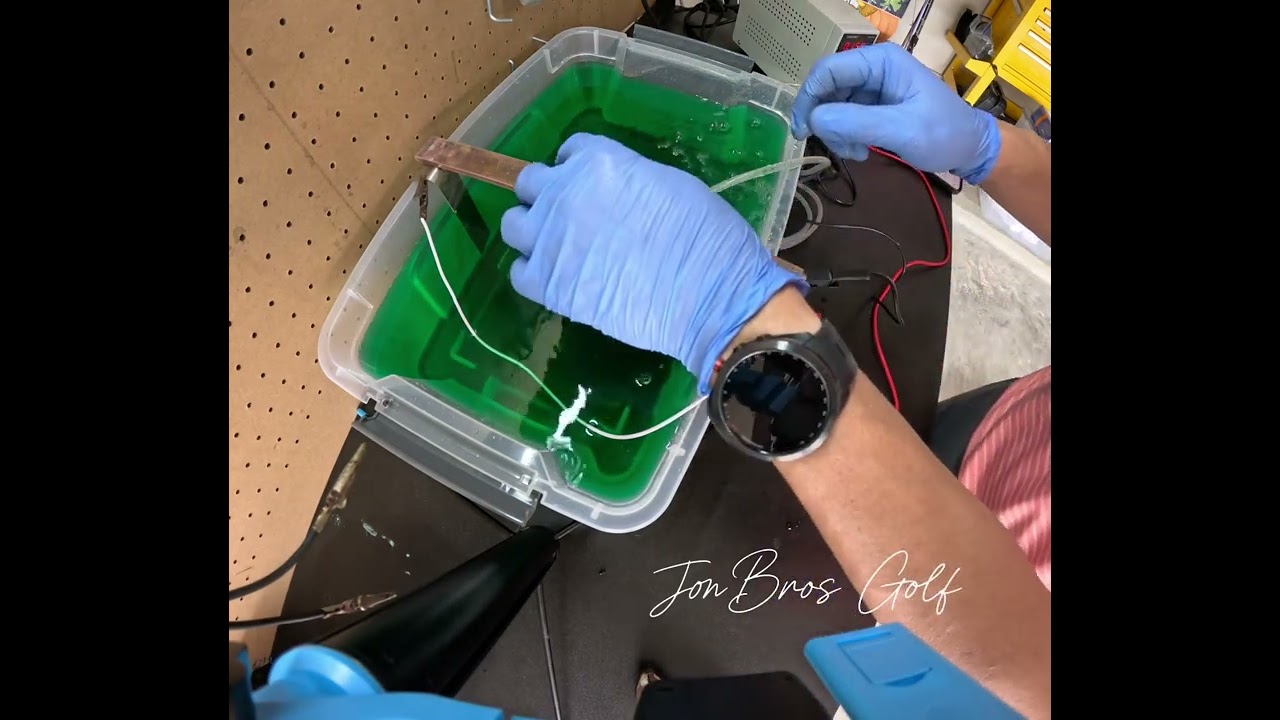 Electroplating a Vokey Wedge. #golfrestoration #golfgear #golfequipment #golf #golfnetwork 