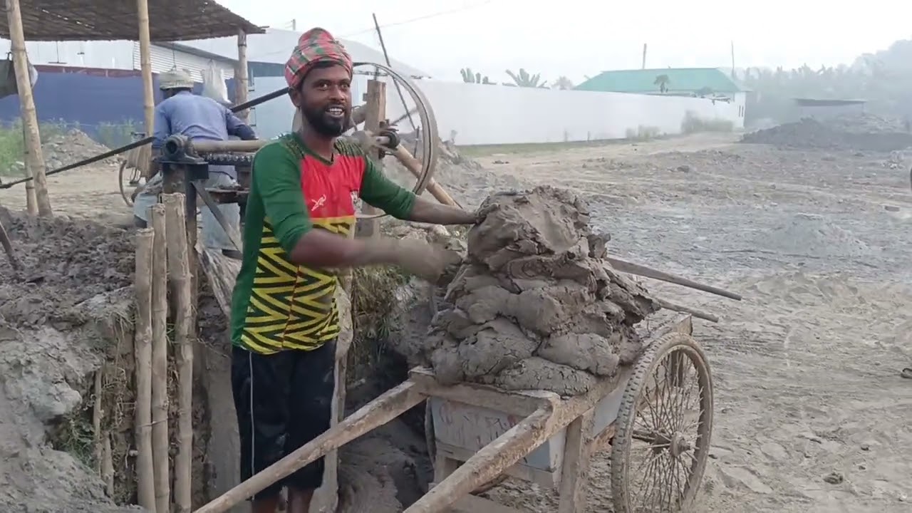 Bricks Kiln_Producing Brick_Working a whole day in a brick kiln is not easy. ইটভাটায় ইট তৈরি।