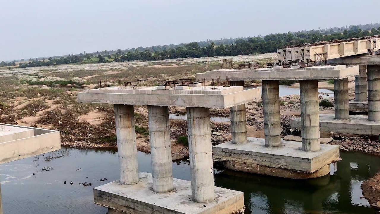 INDIAN RAILWAYS - Longest New Railway Bridge Construction in Telangana - Ajith Rail World