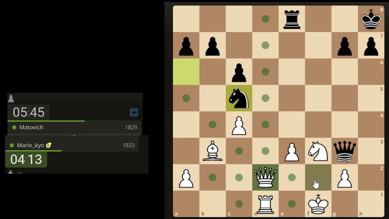 PARTIDA DE AJEDREZ JUGADOR AGRESIVO/ NIVEL PRINCIPIANTES 1800 LICHESS