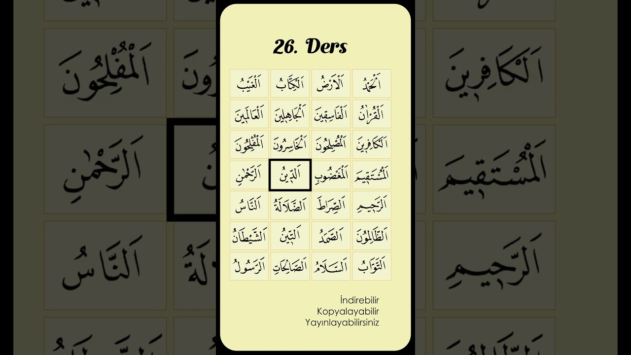 Elifba 26. Ders