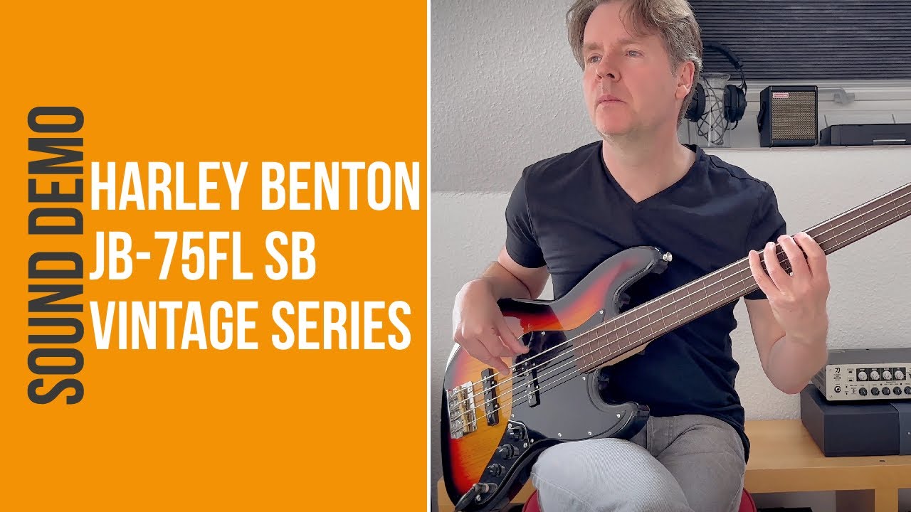 Harley Benton JB-75FL SB Vintage Series - Sound Demo (no talking)