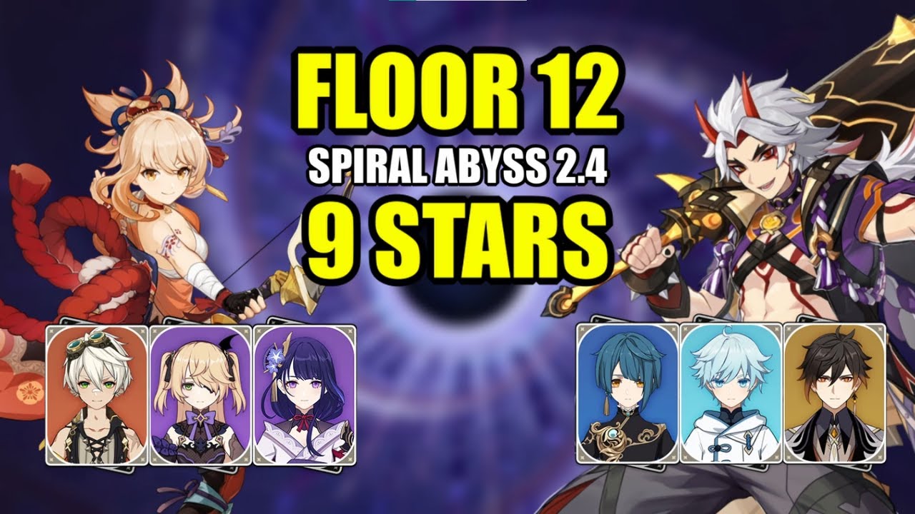 C0 Yoimiya/Raiden and C0 Itto Scuff Team | Floor 12 9 Star | Genshin Impact 2.4