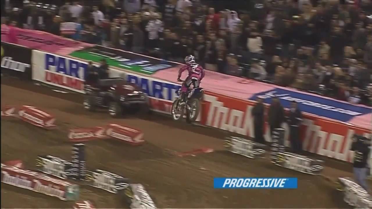james stewart AMA Supercross 2011 A2 quad quad only (slow motion)
