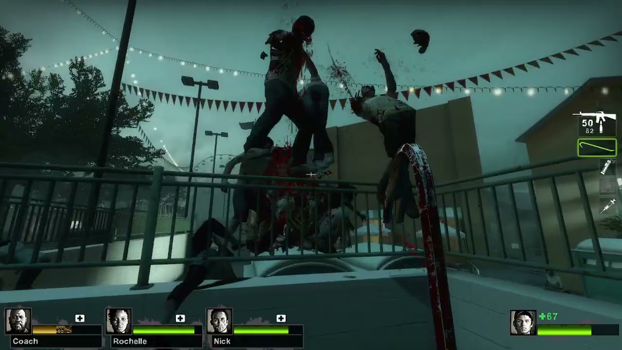 Esta parte esta dificil. Left 4 Dead 2. parte 4 de la campaña Feria Siniestra Extremo.