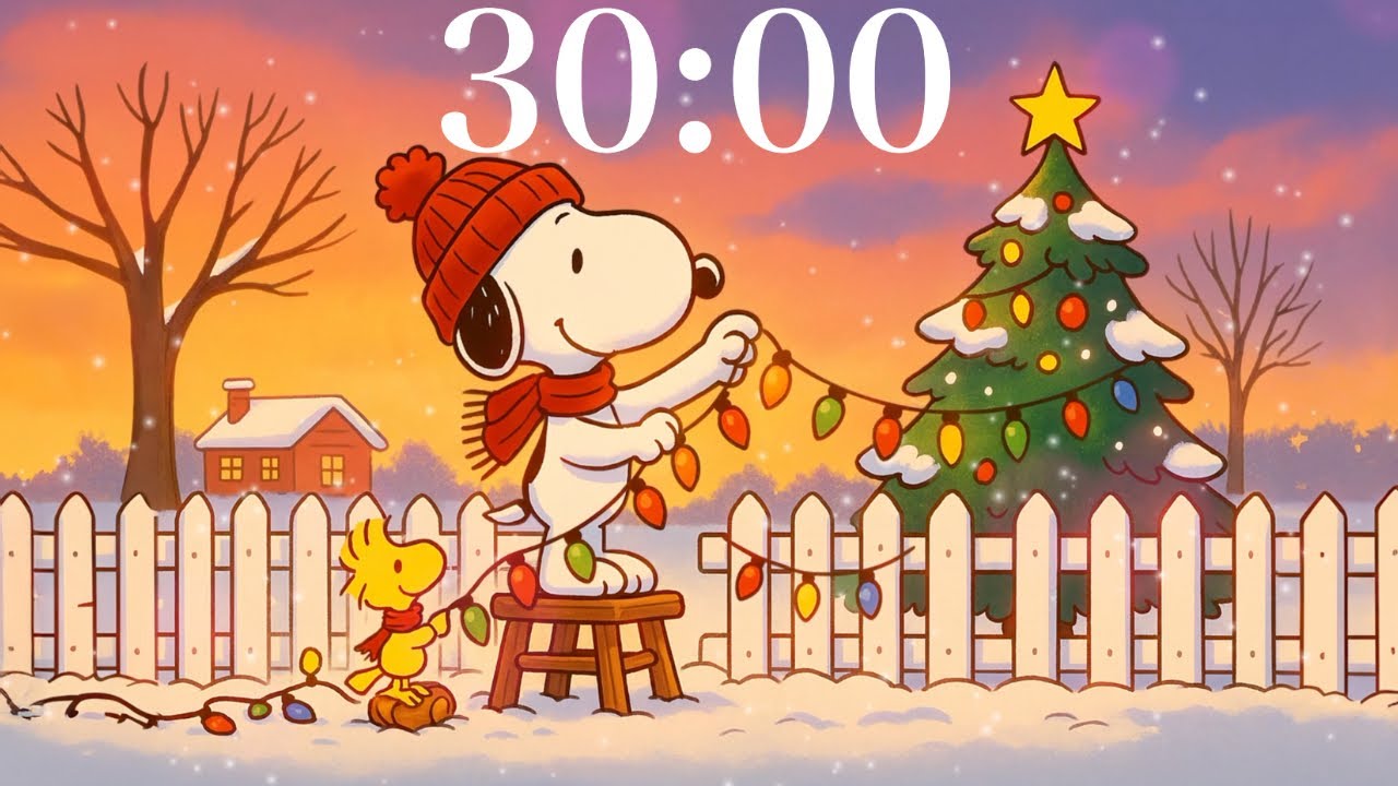 30-Minute Christmas Snoopy Study & Work Timer (Original Animation)
