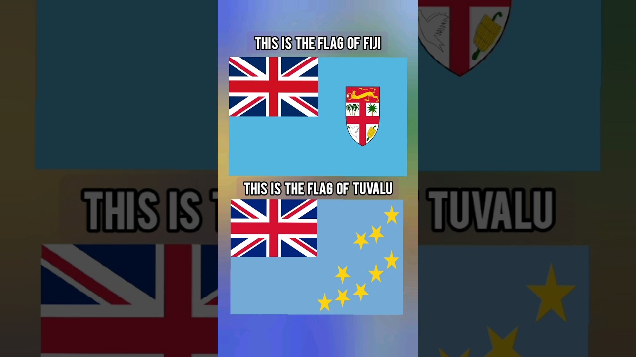 The Flag OF Fiji vs The Flag Of Tuvalu #fiji #flag vs #tuvalu #flagidentification #flagsofcountries
