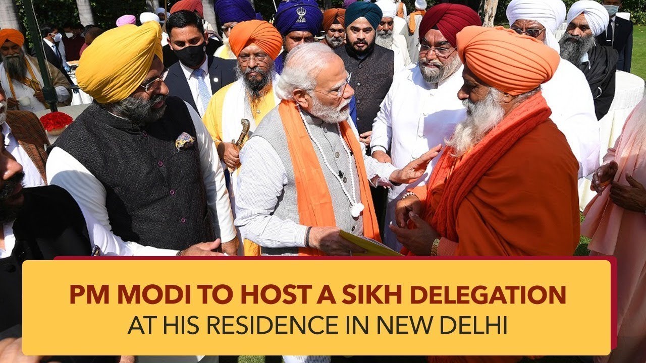 PM Modi interacts with Sikh delegation at his residence