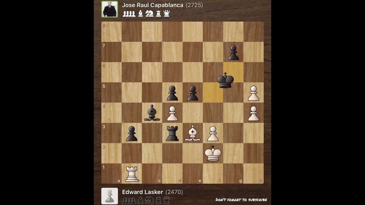 Edward Lasker vs Capablanca • New York - USA, 1915