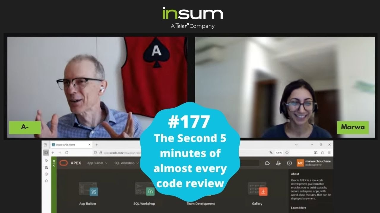 APEX Instant Tips #177: The second 5 minutes of almost every code review