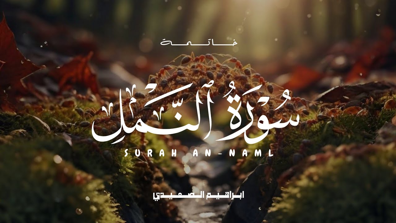 ابراهيم الصعيدي بنبرة جديدة وحزينة - خاتمة سورة النمل - رووووووعة - اسمع بقلبك ❤️