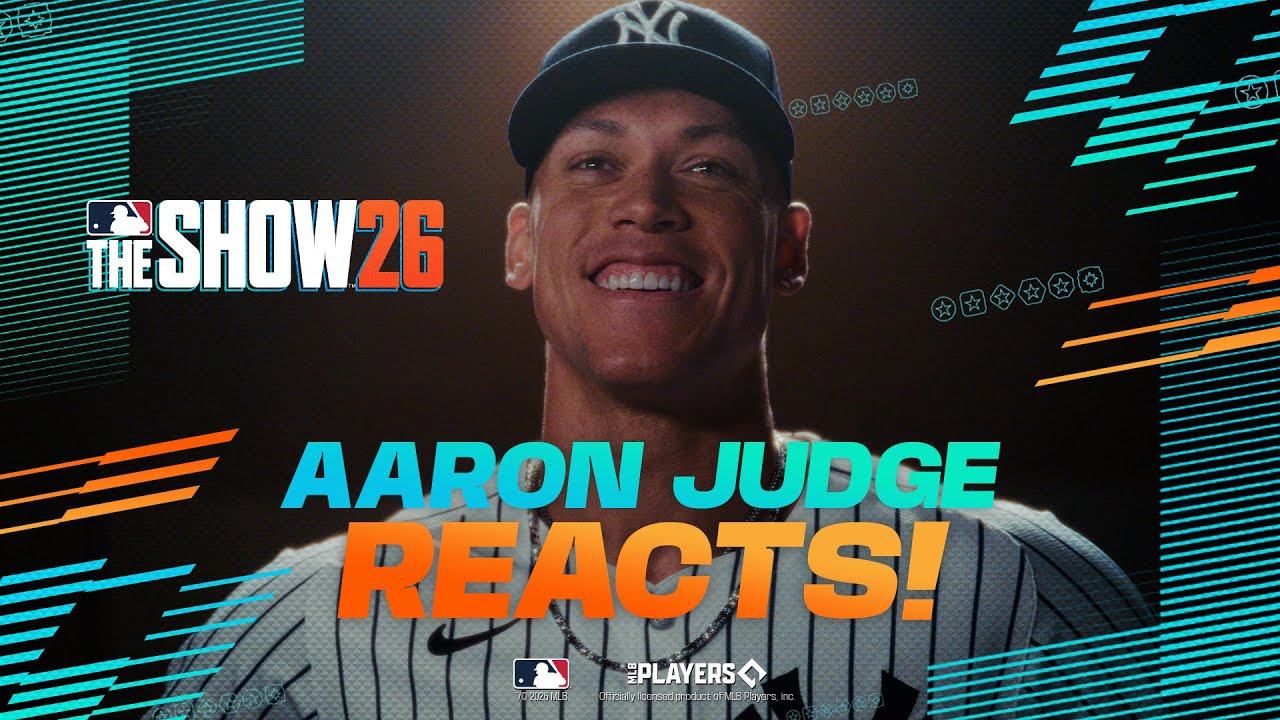 WHO&rsquo;S ON THE COVER?! Aaron Judge reacts to returning to MLB The Show 26.