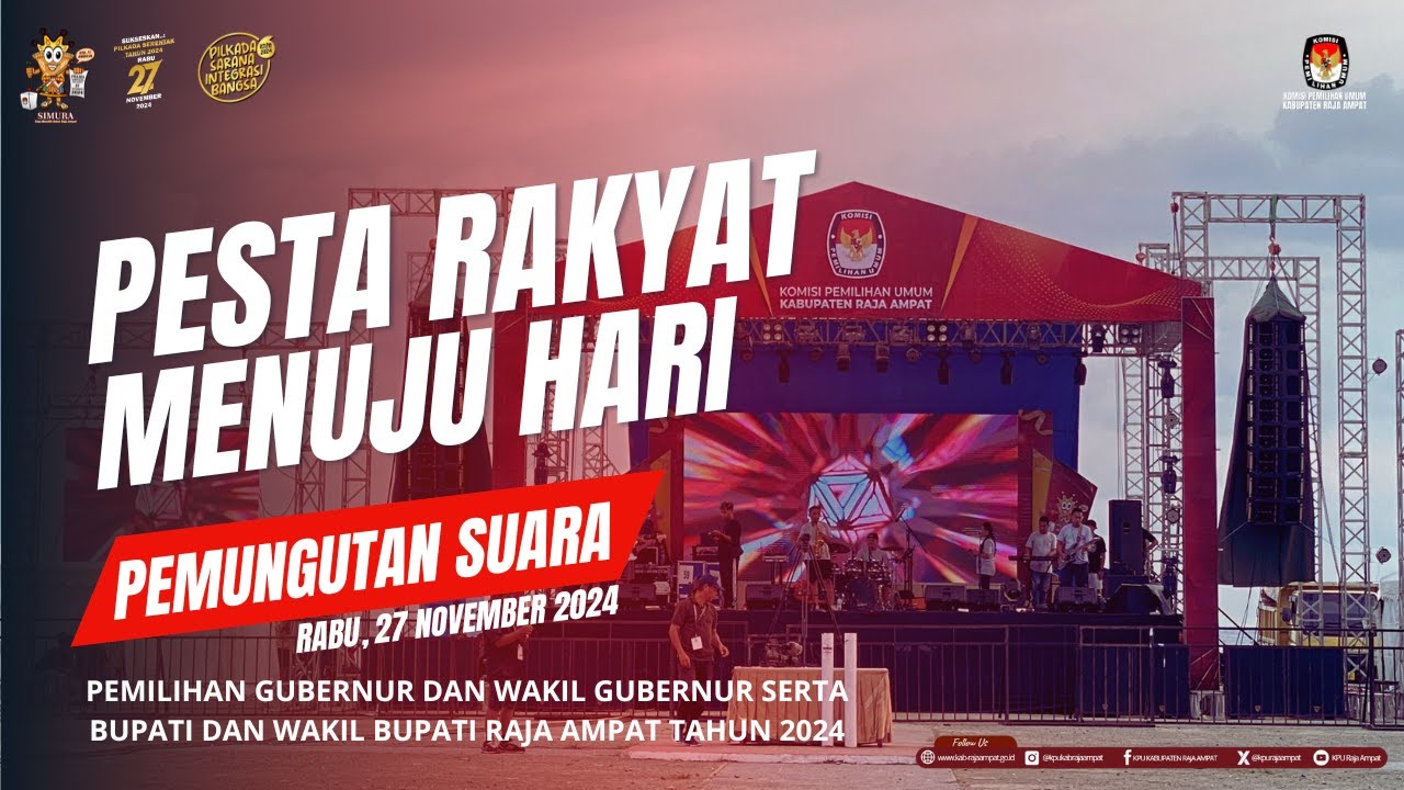 LIVE: PESTA RAKYAT MENUJU HARI PEMUNGUTAN SUARA 27 NOVEMBER 2024 | PILKADA RAJA AMPAT