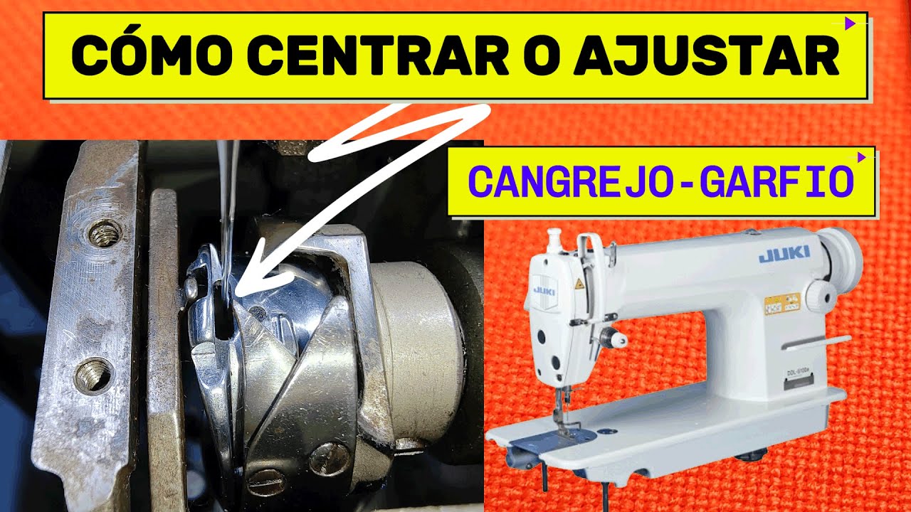 C&oacute;mo poner a tiempo m&aacute;quina de coser recta industrial Sincronizar ajustar el cangrejo garfio gancho