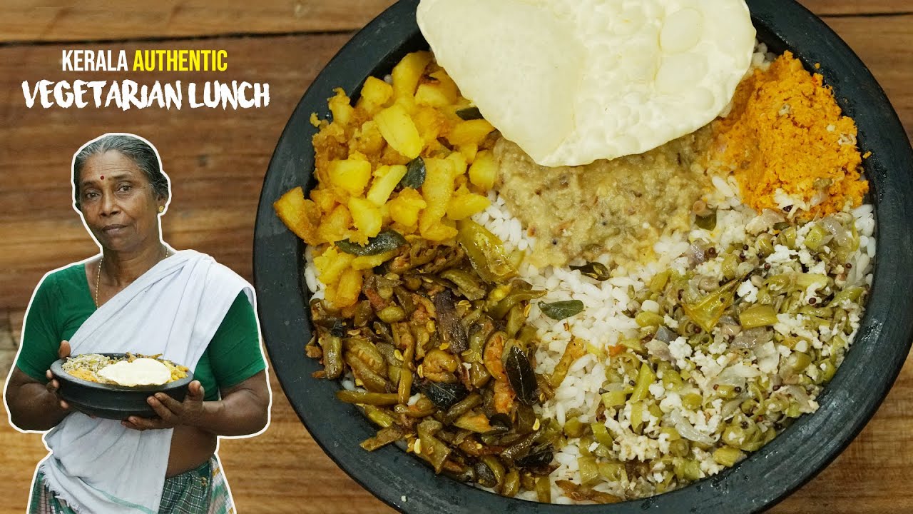 Kerala Authentic Style  Vegetarian Lunch -  Vegetarian Pot Meals