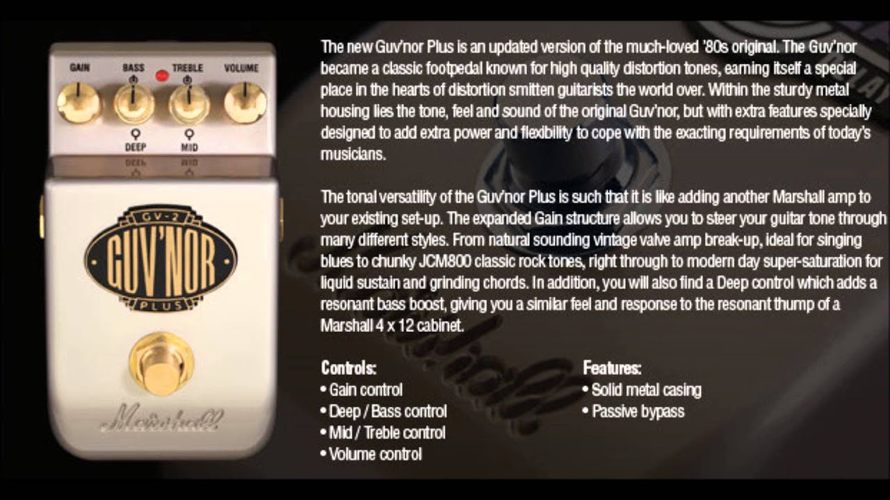 Marshall Guvnor slash tone (AFD)
