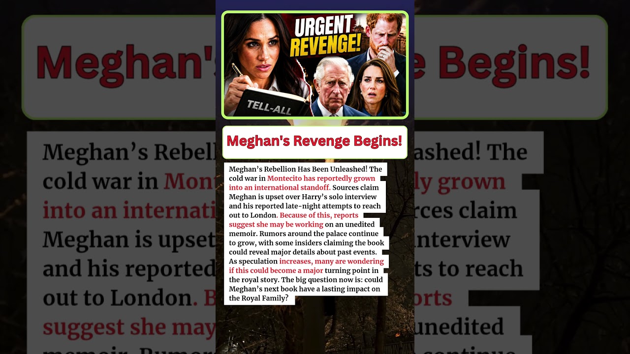 URGENT: Meghan Markle&rsquo;s Explosive Tell-All Could Rock Harry and the Royal Family!