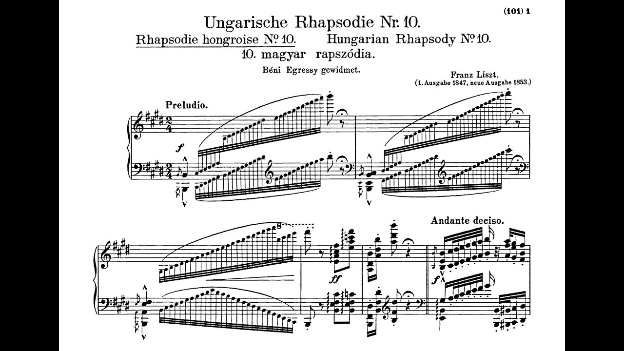 Liszt - Hungarian Rhapsody No. 10 [Hamelin]
