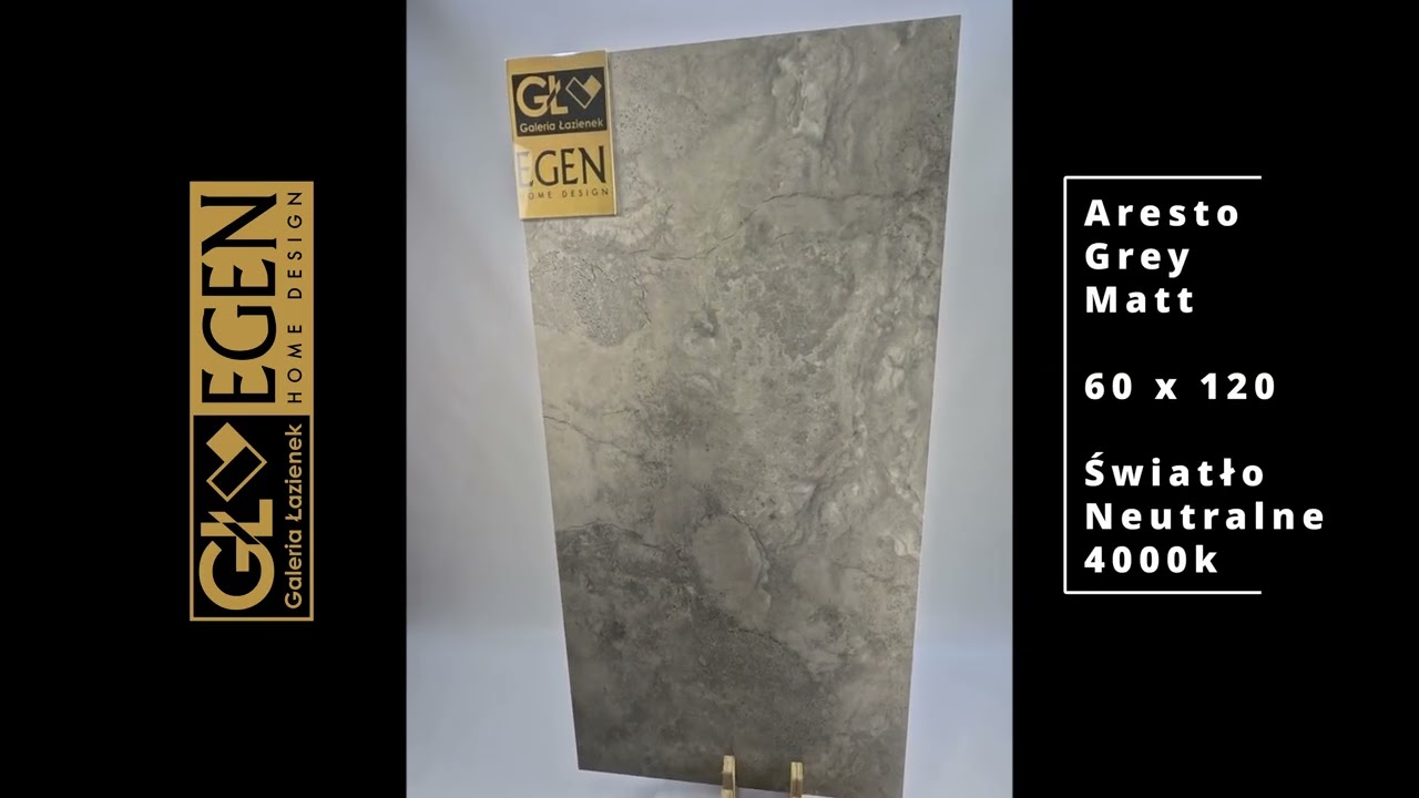 Zobacz jak wyglądają szare matowe płytki podłogowe Aresto Grey 120x60 | Galeria Łazienek EGEN