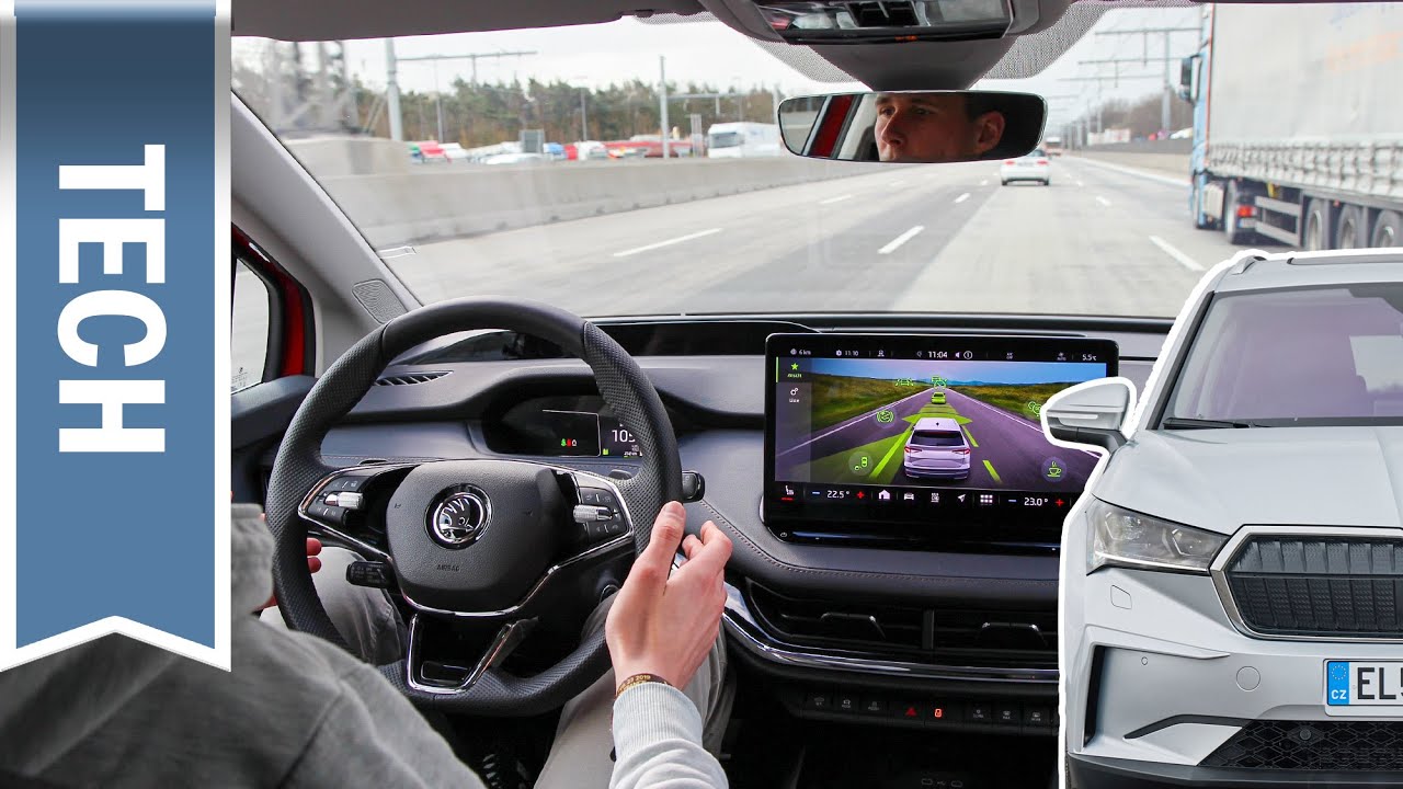 Skoda Enyaq iV: Travel Assist & Assistenzsysteme im Test: Cockpit, Displays & teilautonomes Fahren
