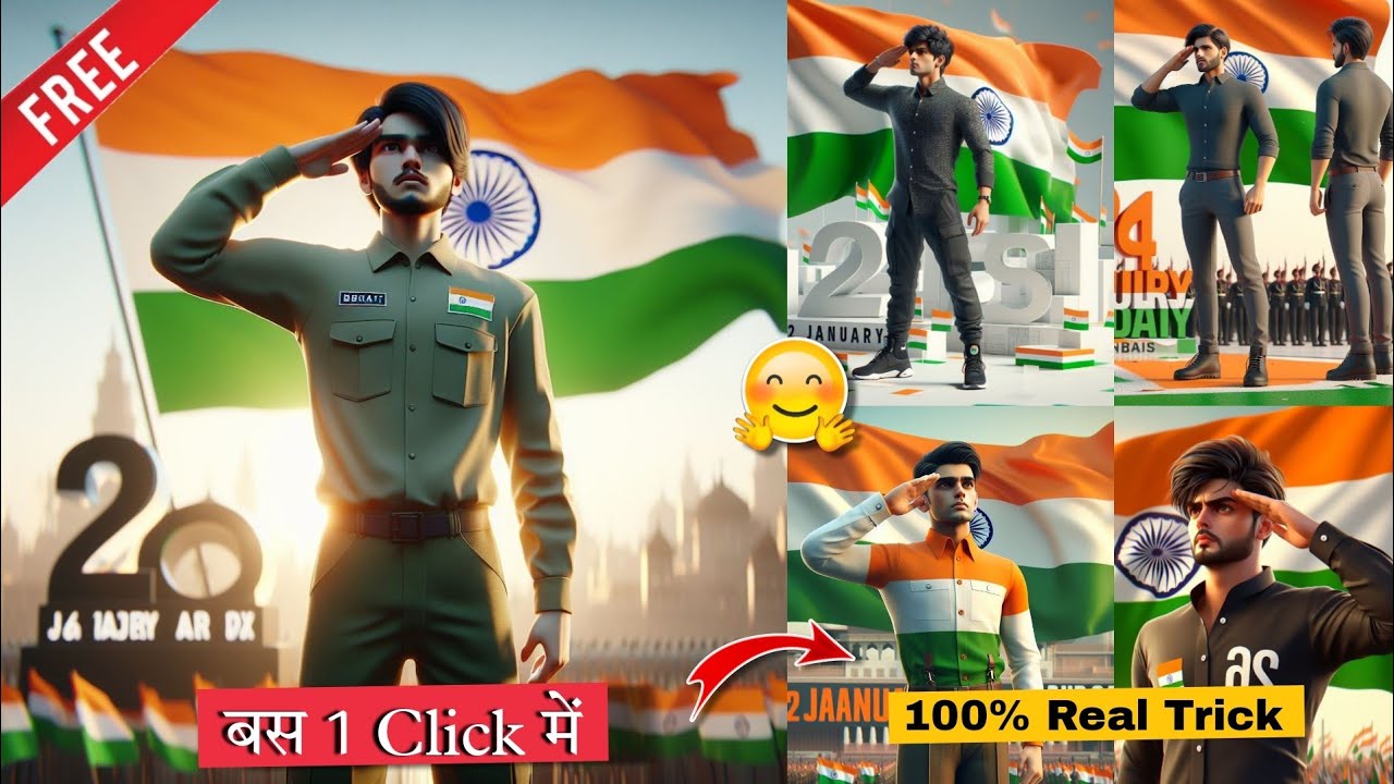 How To Create 3D Ai 26 January Girl Image | Tranding Republic Day Name Photo Editing 2024
