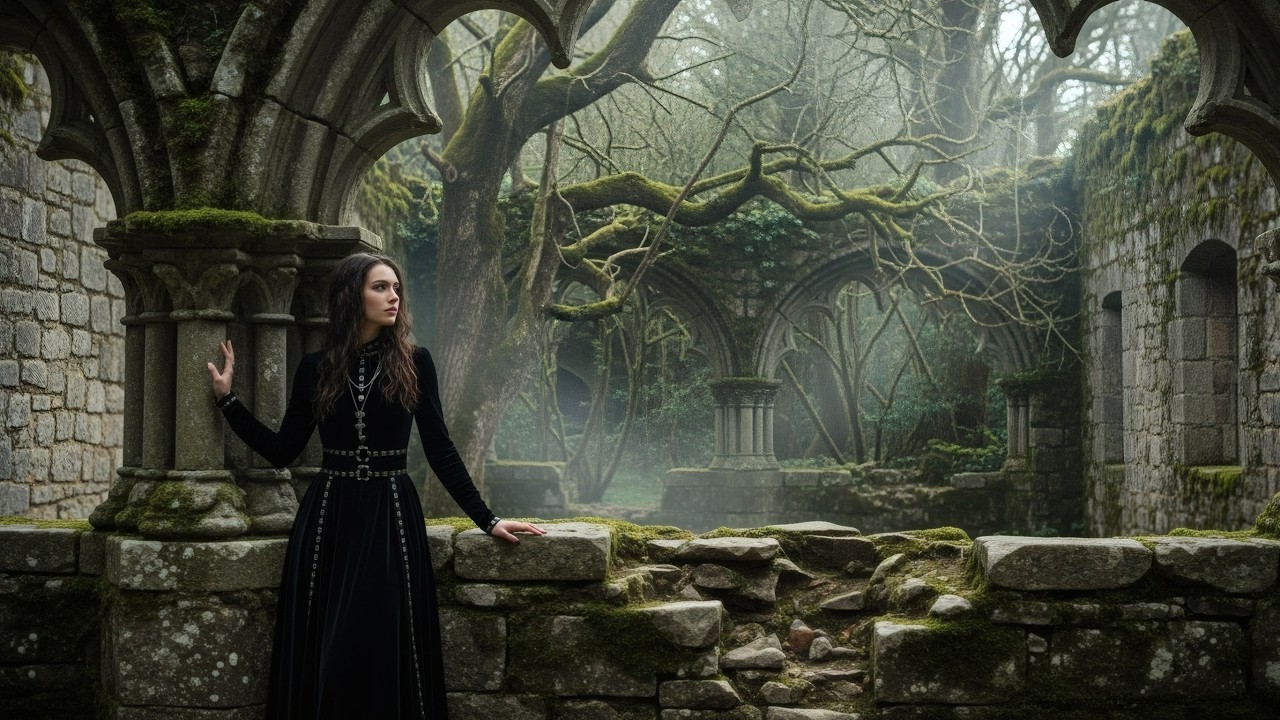 Gothic Forest Monastery - Medieval Dark Academia Ambient With Rainfall
