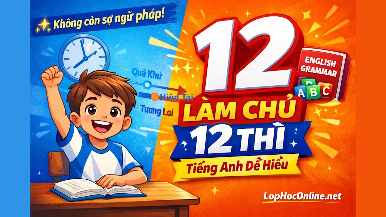 Làm chủ 12 thì Tiếng Anh trong hơn 6 phút | Không Còn Sợ Ngữ Pháp! 🔥